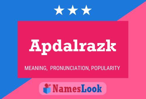 ملصق اسم Apdalrazk