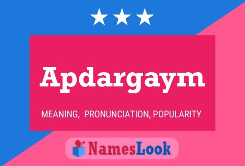 ملصق اسم Apdargaym