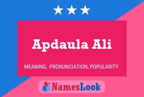 ملصق اسم Apdaula Ali