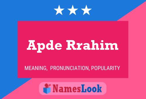 ملصق اسم Apde Rrahim