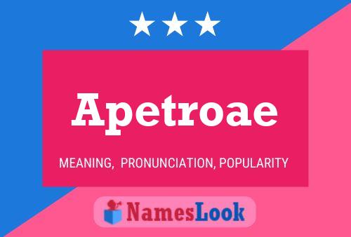 ملصق اسم Apetroae