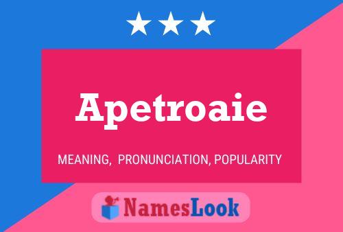 ملصق اسم Apetroaie