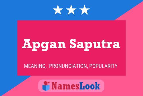 ملصق اسم Apgan Saputra