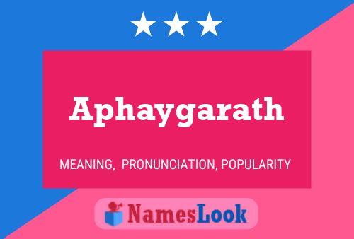 ملصق اسم Aphaygarath