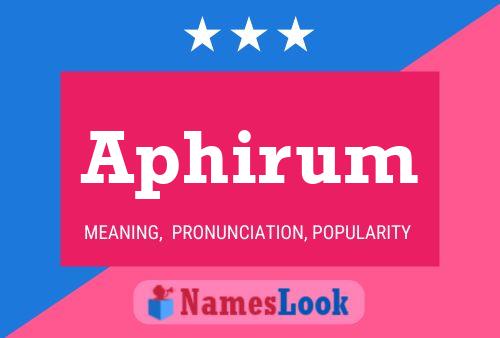 ملصق اسم Aphirum