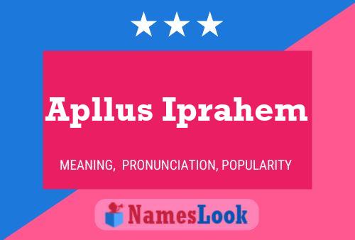 ملصق اسم Apllus Iprahem