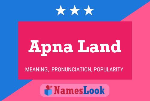 ملصق اسم Apna Land