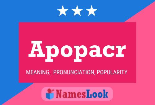 ملصق اسم Apopacr