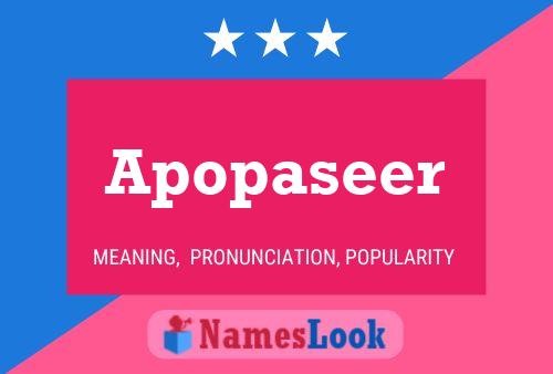 ملصق اسم Apopaseer