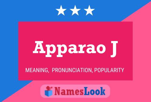 ملصق اسم Apparao J