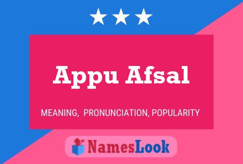 ملصق اسم Appu Afsal