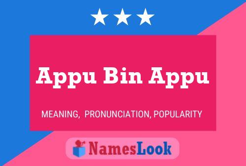 ملصق اسم Appu Bin Appu