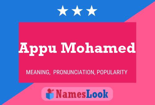 ملصق اسم Appu Mohamed