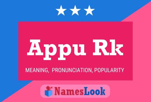 ملصق اسم Appu Rk