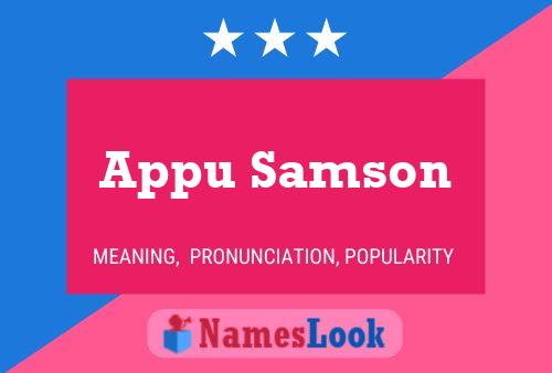 ملصق اسم Appu Samson