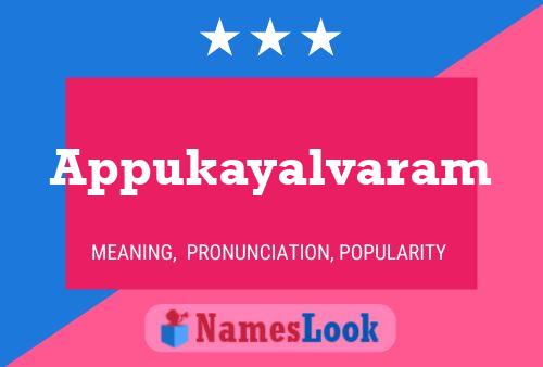 ملصق اسم Appukayalvaram