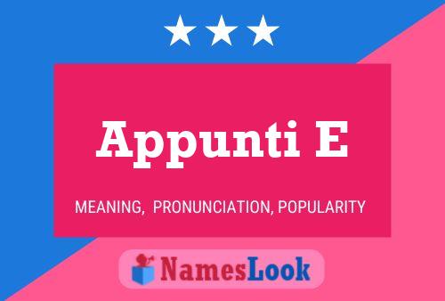 ملصق اسم Appunti E