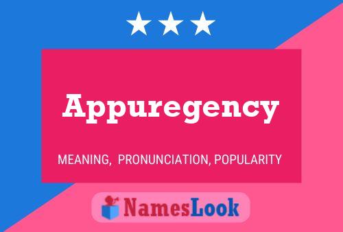 ملصق اسم Appuregency