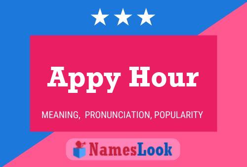 ملصق اسم Appy Hour