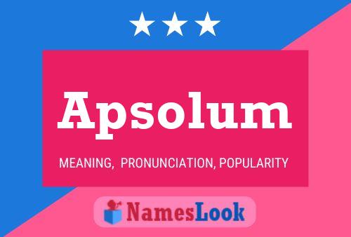 ملصق اسم Apsolum