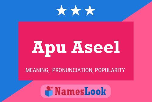 ملصق اسم Apu Aseel