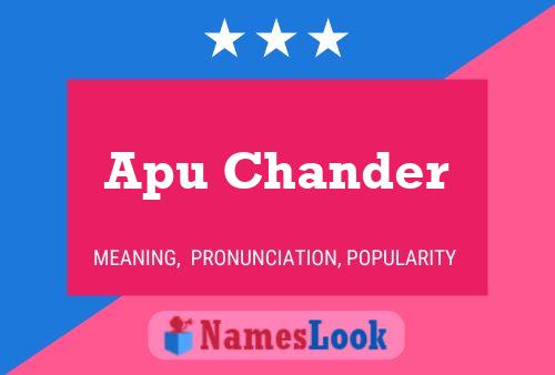 ملصق اسم Apu Chander