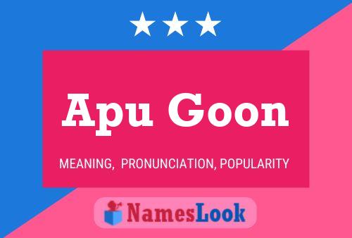 ملصق اسم Apu Goon