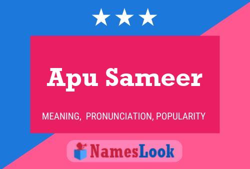 ملصق اسم Apu Sameer