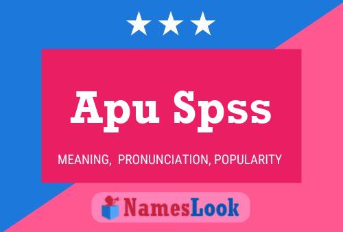 ملصق اسم Apu Spss