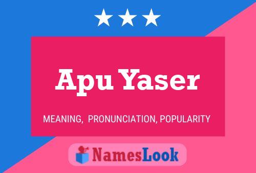 ملصق اسم Apu Yaser