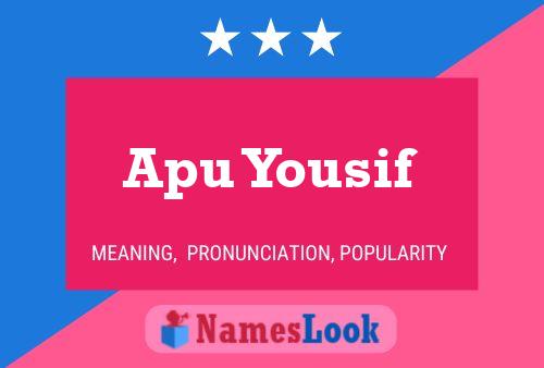 ملصق اسم Apu Yousif