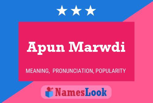 ملصق اسم Apun Marwdi