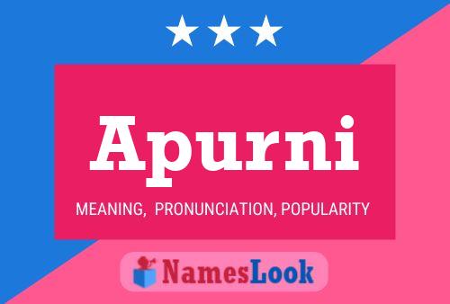 ملصق اسم Apurni