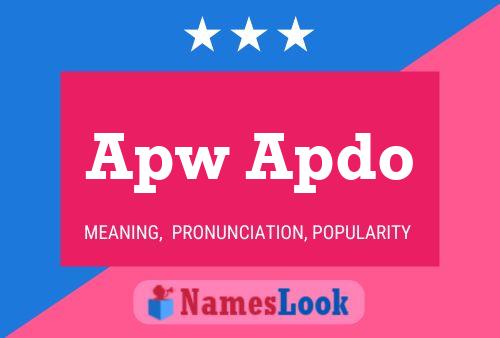 ملصق اسم Apw Apdo