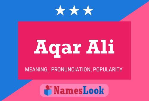 ملصق اسم Aqar Ali