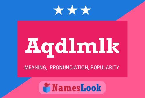 ملصق اسم Aqdlmlk