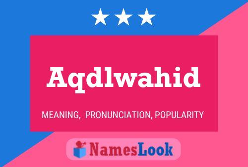 ملصق اسم Aqdlwahid