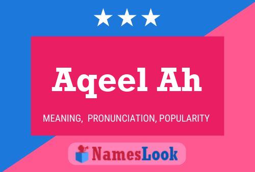 ملصق اسم Aqeel Ah