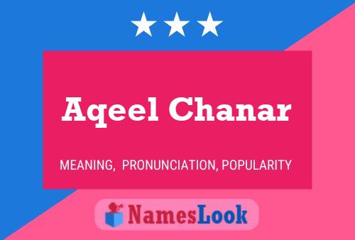 ملصق اسم Aqeel Chanar