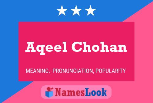 ملصق اسم Aqeel Chohan