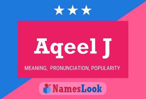 ملصق اسم Aqeel J