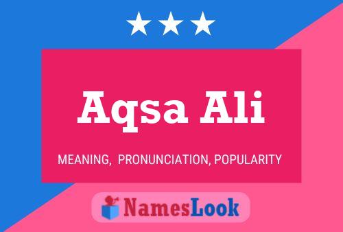 ملصق اسم Aqsa Ali