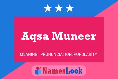 ملصق اسم Aqsa Muneer