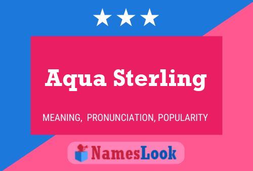 ملصق اسم Aqua Sterling