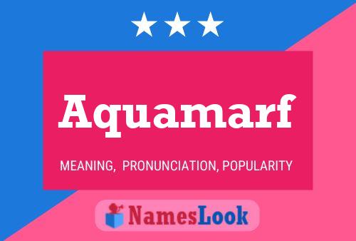 ملصق اسم Aquamarf