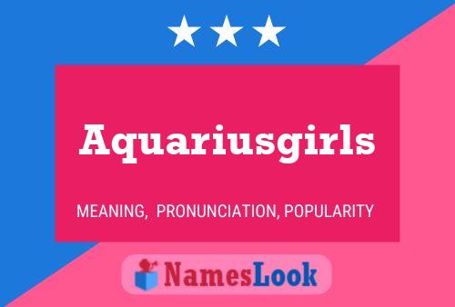 ملصق اسم Aquariusgirls