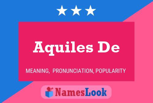 ملصق اسم Aquiles De