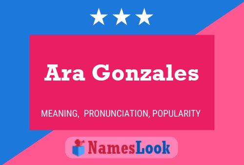 ملصق اسم Ara Gonzales