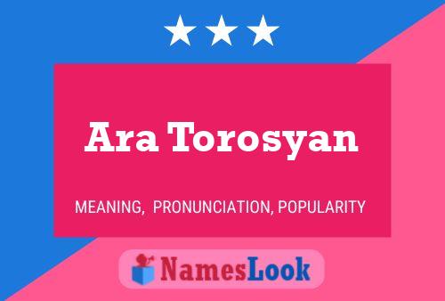 ملصق اسم Ara Torosyan