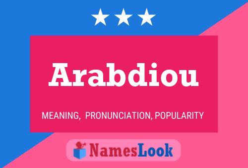 ملصق اسم Arabdiou